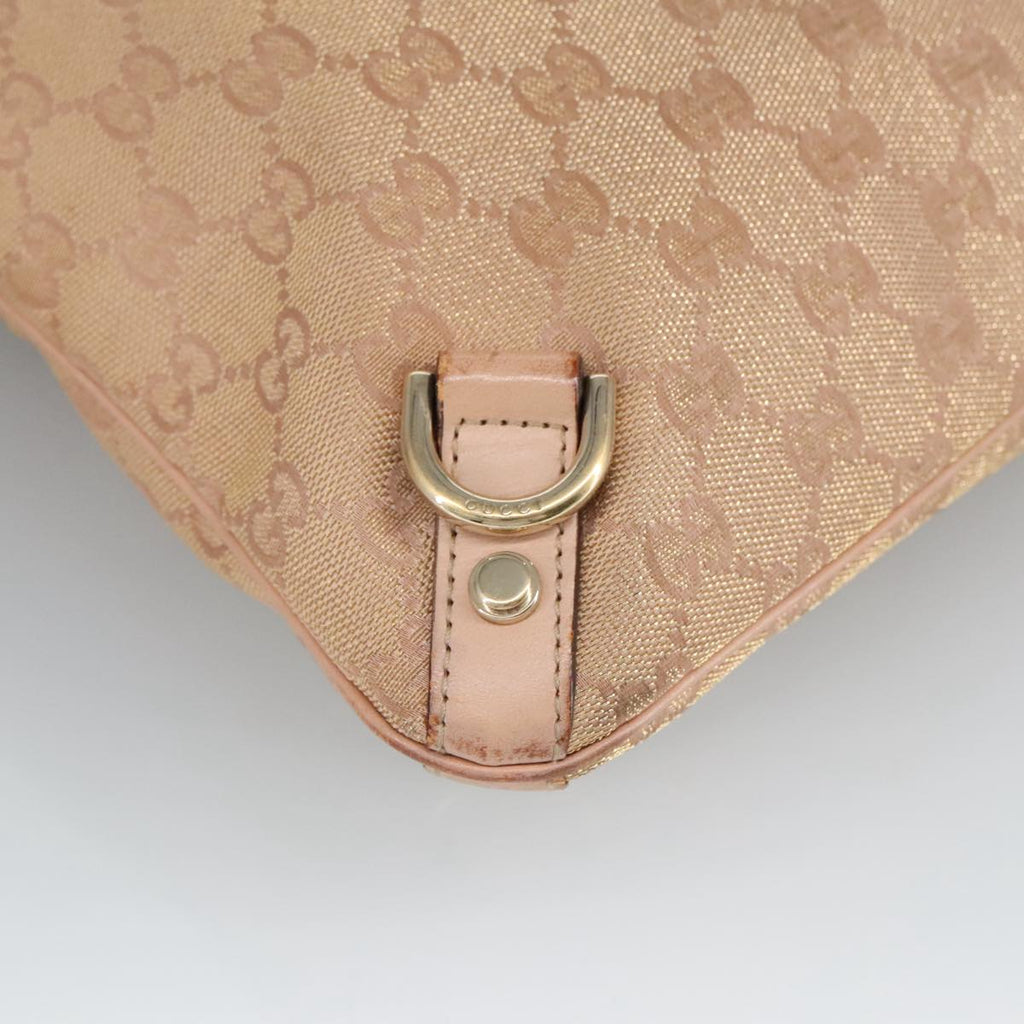 GUCCI GG Canvas Shoulder Bag Pink Gold 131326 98450
