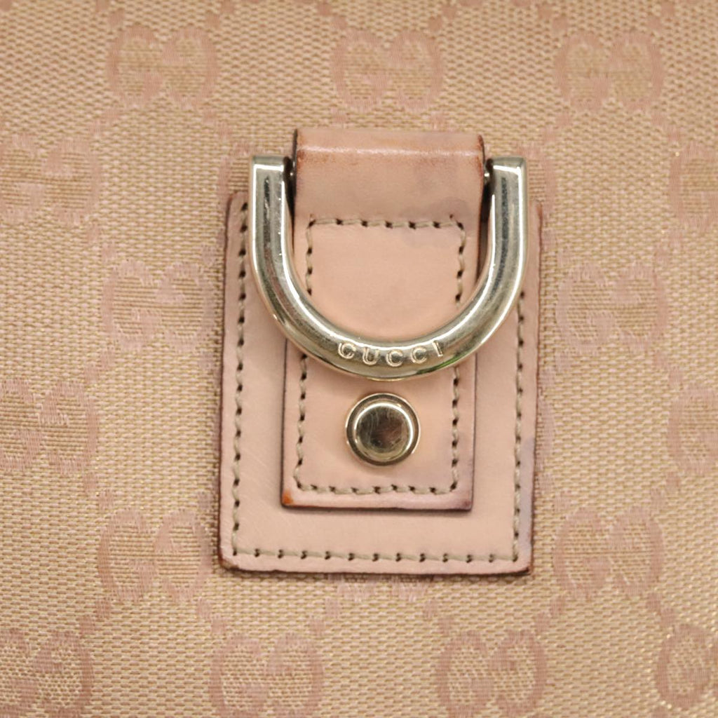GUCCI GG Canvas Shoulder Bag Pink Gold 131326 98450