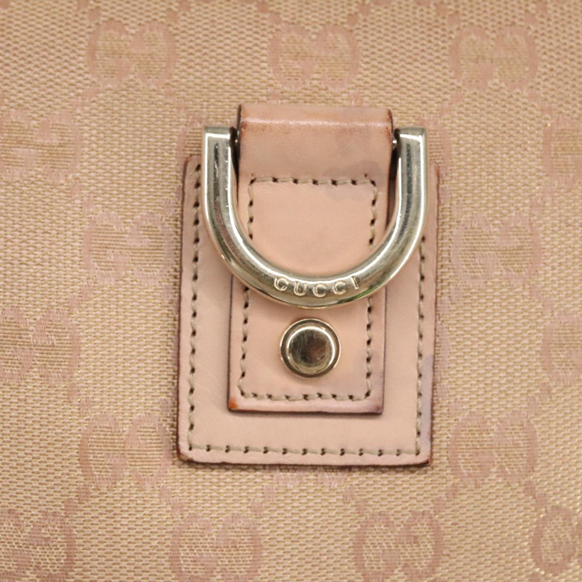 GUCCI GG Canvas Shoulder Bag Pink Gold 131326 98450