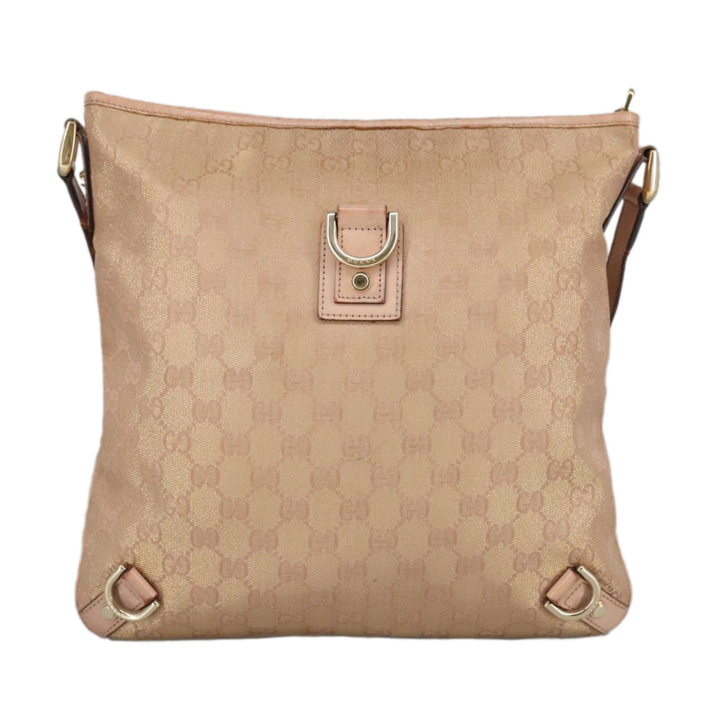 GUCCI GG Canvas Shoulder Bag Pink Gold 131326 98450