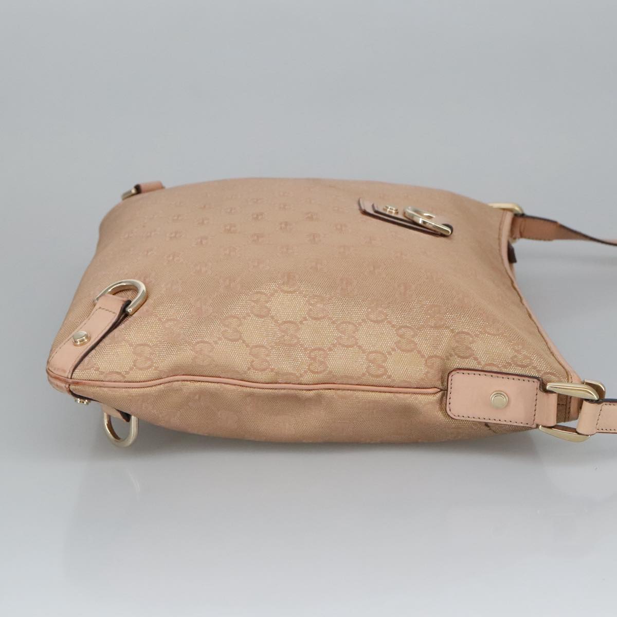 GUCCI GG Canvas Shoulder Bag Pink Gold 131326 98450