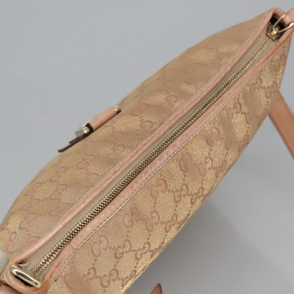 GUCCI GG Canvas Shoulder Bag Pink Gold 131326 98450