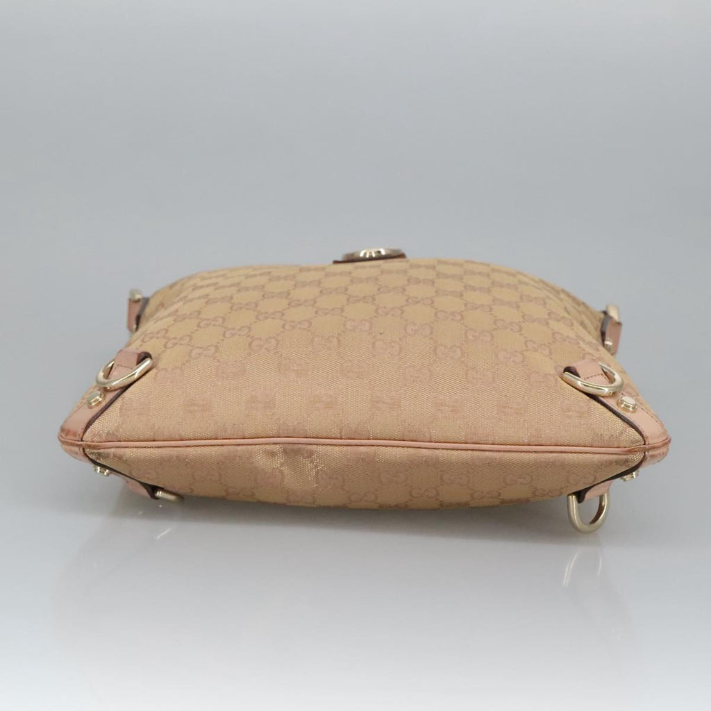 GUCCI GG Canvas Shoulder Bag Pink Gold 131326 98450