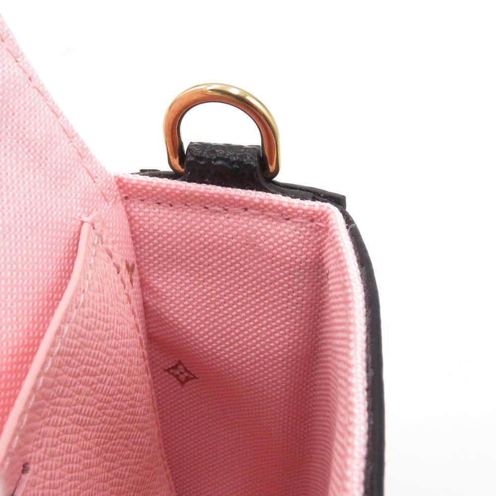 LOUIS VUITTON Multiie Pochette Noir/Pink M81471 Monogram
