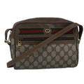 GUCCI GG Supreme Web Sherry Line Shoulder Bag PVC Beige Red 56 02 087 98466