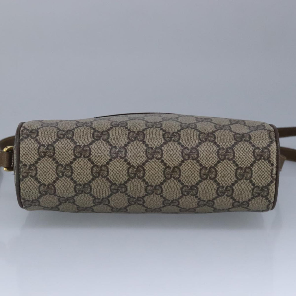 GUCCI GG Supreme Web Sherry Line Shoulder Bag PVC Beige Red 56 02 087 98466