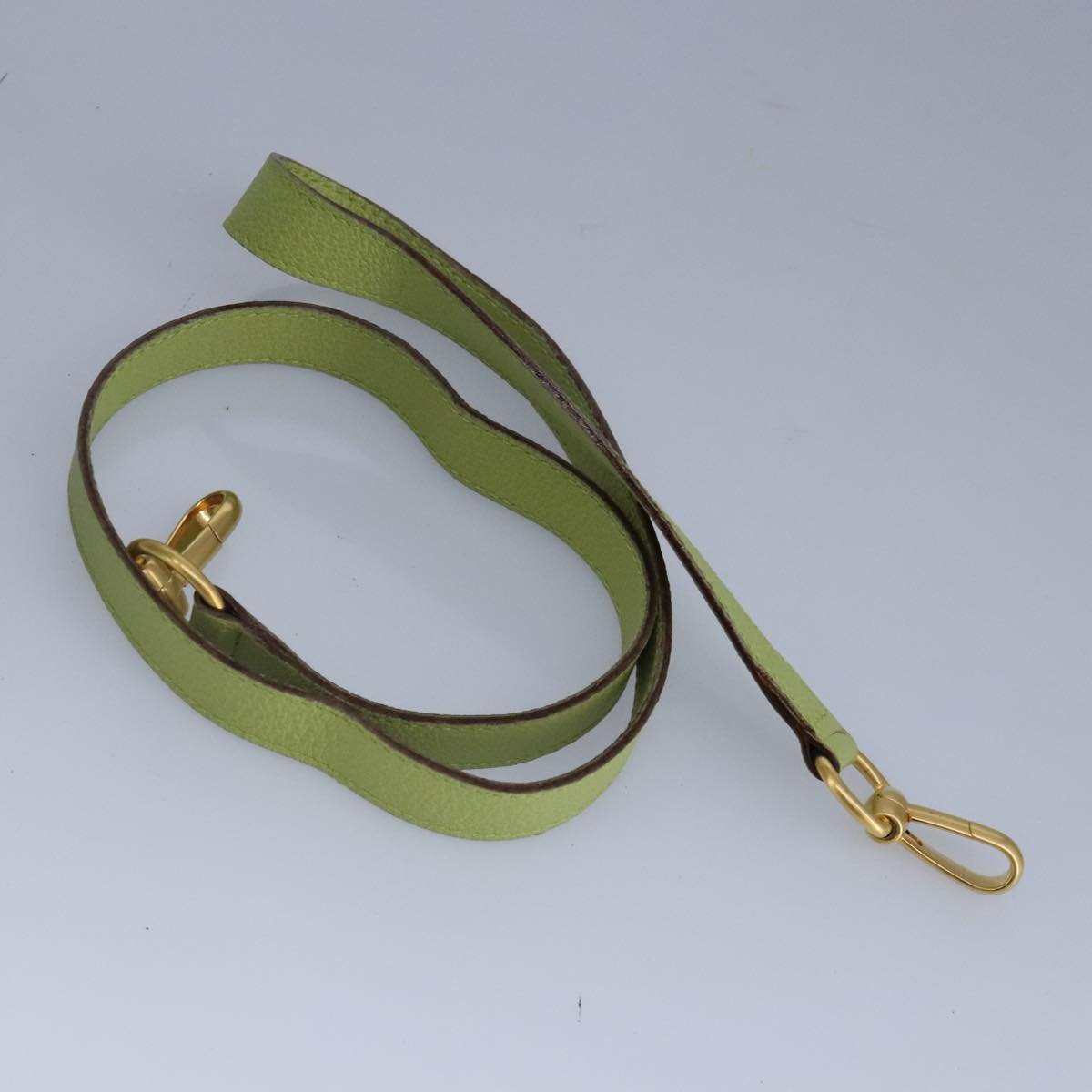 GUCCI Bamboo Hand Bag Suede 2way Gold Light green 000 122 0316 98469