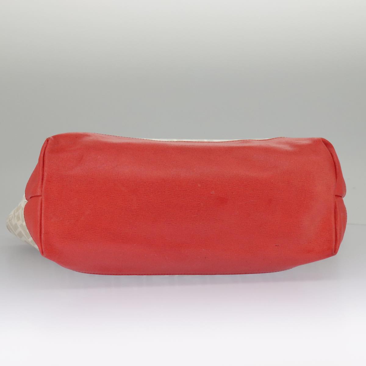 FENDI Zucca Canvas Tote Bag White Red 98476