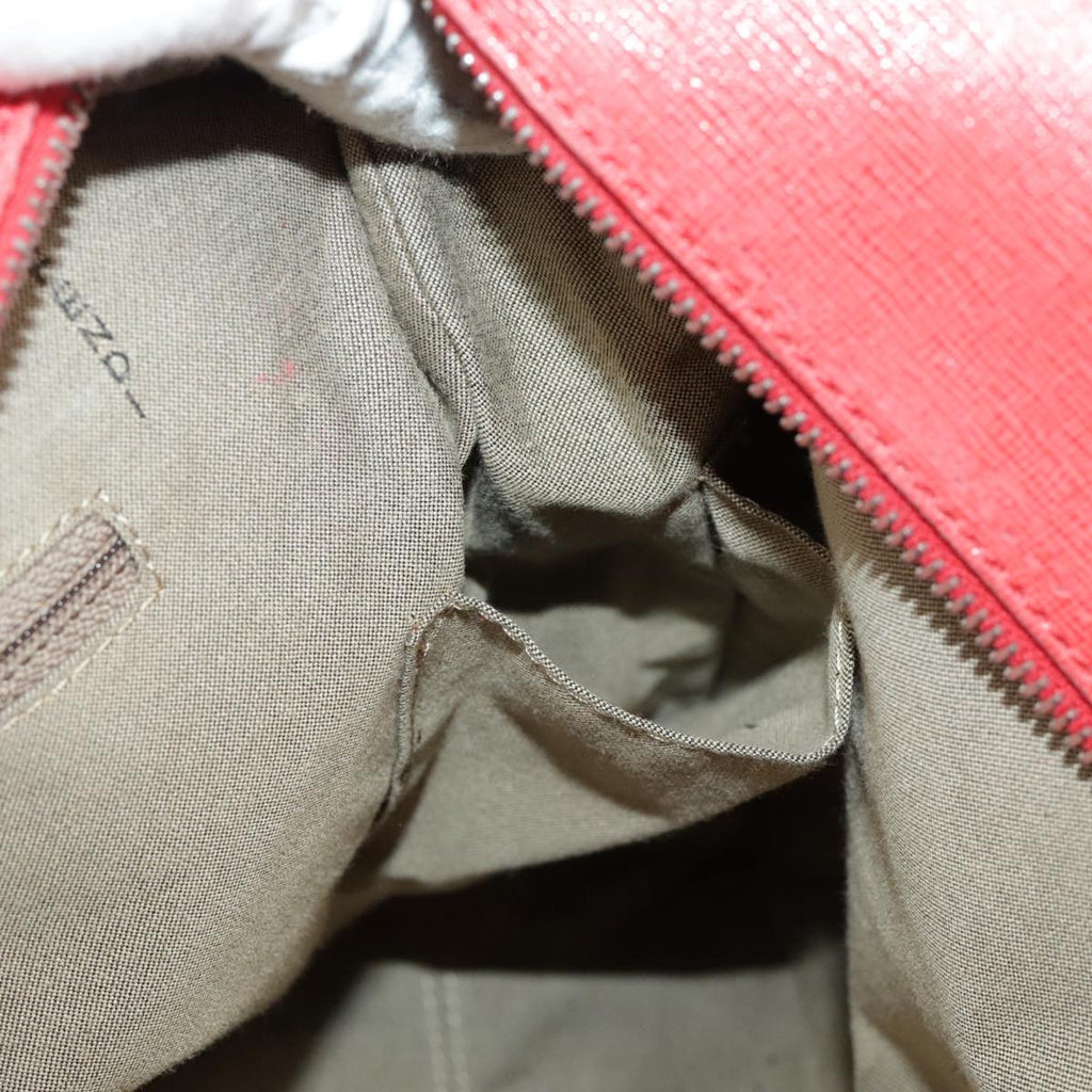 FENDI Zucca Canvas Tote Bag White Red 98476