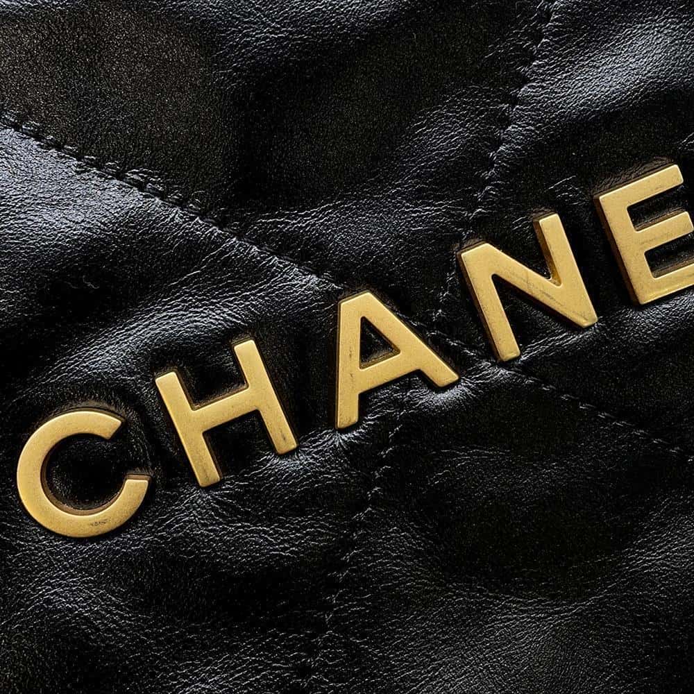 CHANEL CHANEL 22 Backpack BlackAS3859 Shiny Calf Leather