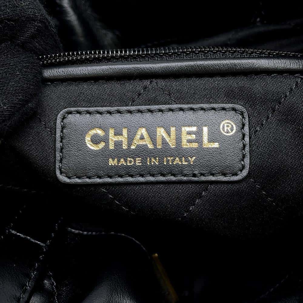 CHANEL CHANEL 22 Backpack BlackAS3859 Shiny Calf Leather