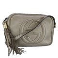 GUCCI Soho Shoulder Bag Leather Beige Gold 808364 98480