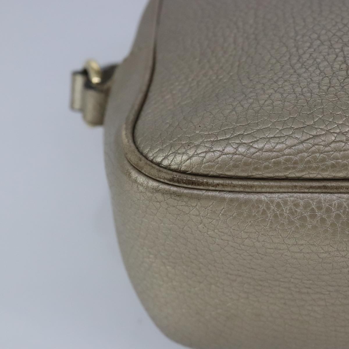 GUCCI Soho Shoulder Bag Leather Beige Gold 808364 98480