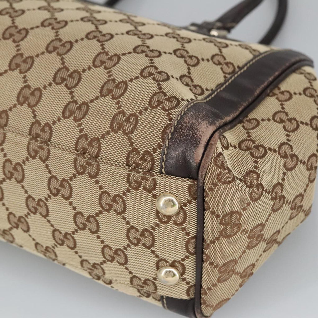 GUCCI GG Canvas Hand Bag Beige Gold 190247 98513