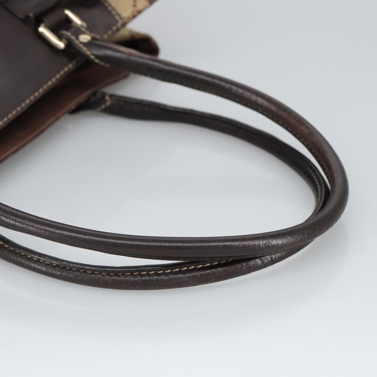 GUCCI GG Canvas Hand Bag Beige Gold 190247 98513