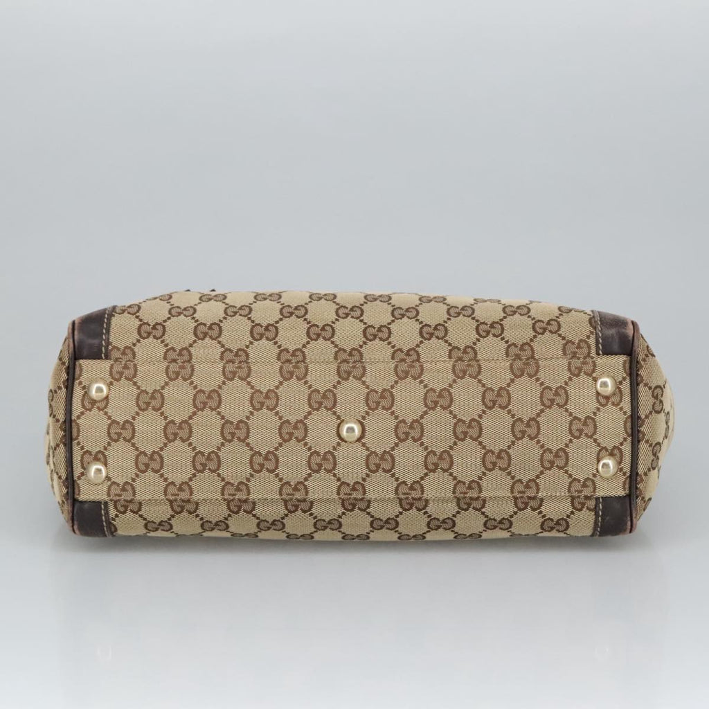 GUCCI GG Canvas Hand Bag Beige Gold 190247 98513