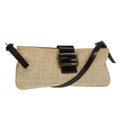 FENDI Zucca Canvas Mamma Baguette Shoulder Bag Beige Silver 98522
