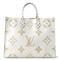 LOUIS VUITTON Onthego Creme/Khaki/Beige M44571 Monogram / Giant Size GM