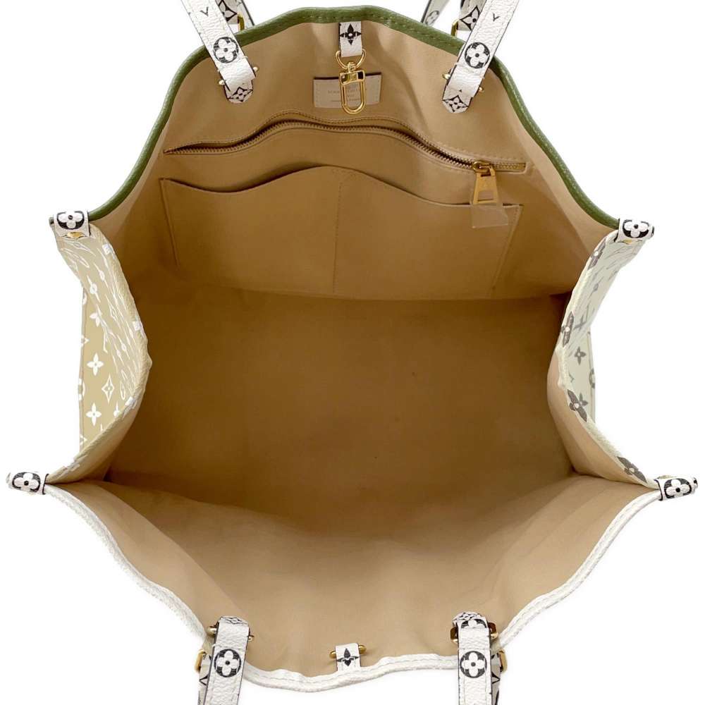 LOUIS VUITTON Onthego Creme/Khaki/Beige M44571 Monogram / Giant Size GM