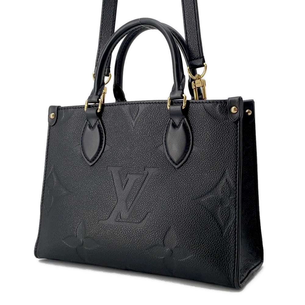 LOUIS VUITTON Onthego Noir M45653 Monogram Empreinte Leather Size PM