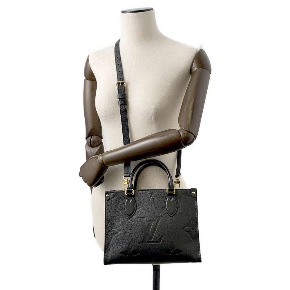 LOUIS VUITTON Onthego Noir M45653 Monogram Empreinte Leather Size PM