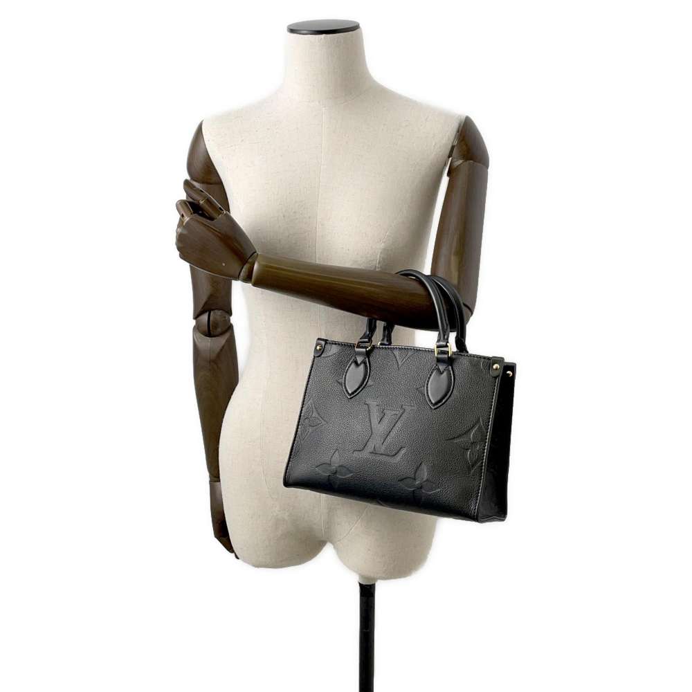 LOUIS VUITTON Onthego Noir M45653 Monogram Empreinte Leather Size PM