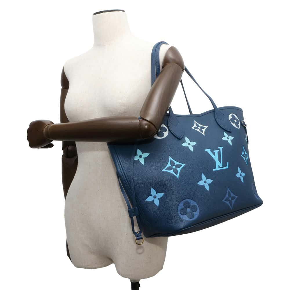 LOUIS VUITTON Neverfull GradationBlue M46514 Monogram Empreinte Leather Size MM