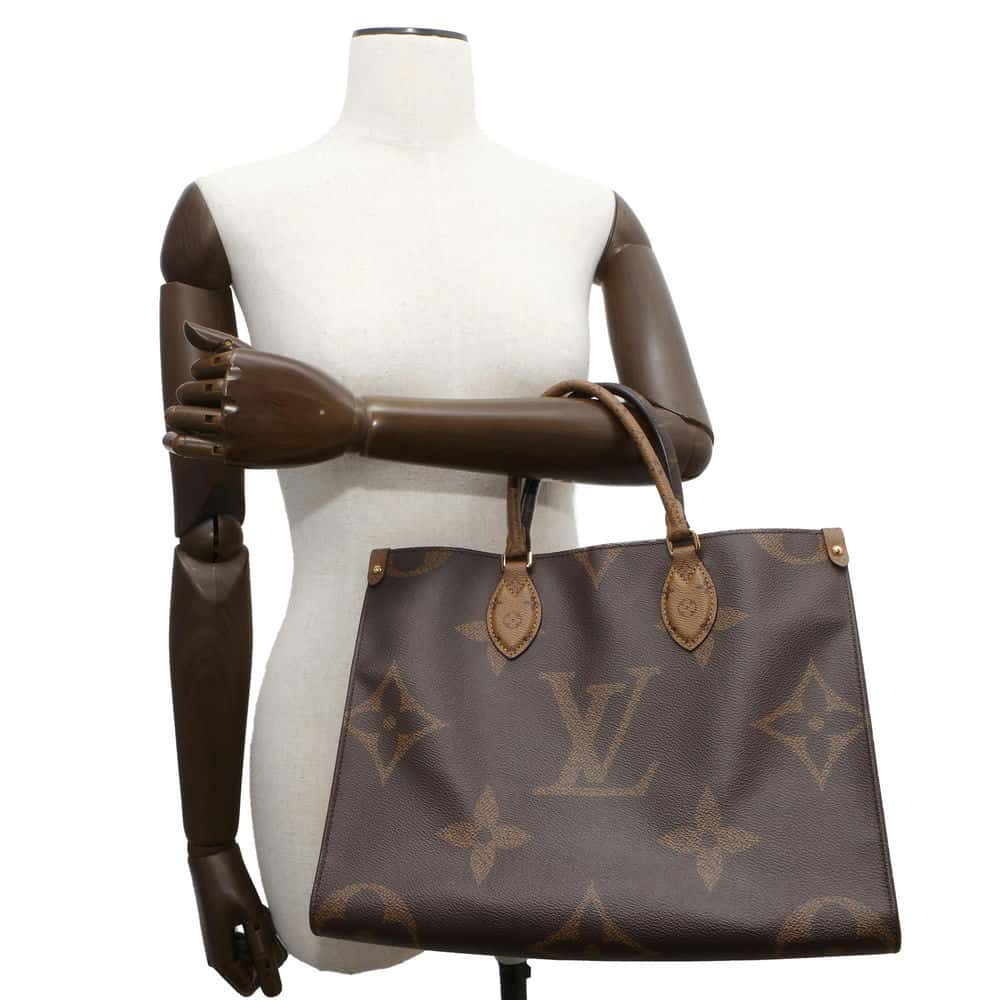LOUIS VUITTON Onthego Red M45321 Monogram Monogram Reverse Canvas Monogram Giant Size MM