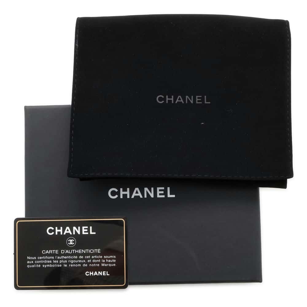 CHANEL Camellia Embossed Flap Tri-Fold Compact Wallet PinkAP0116 Caviar Leather