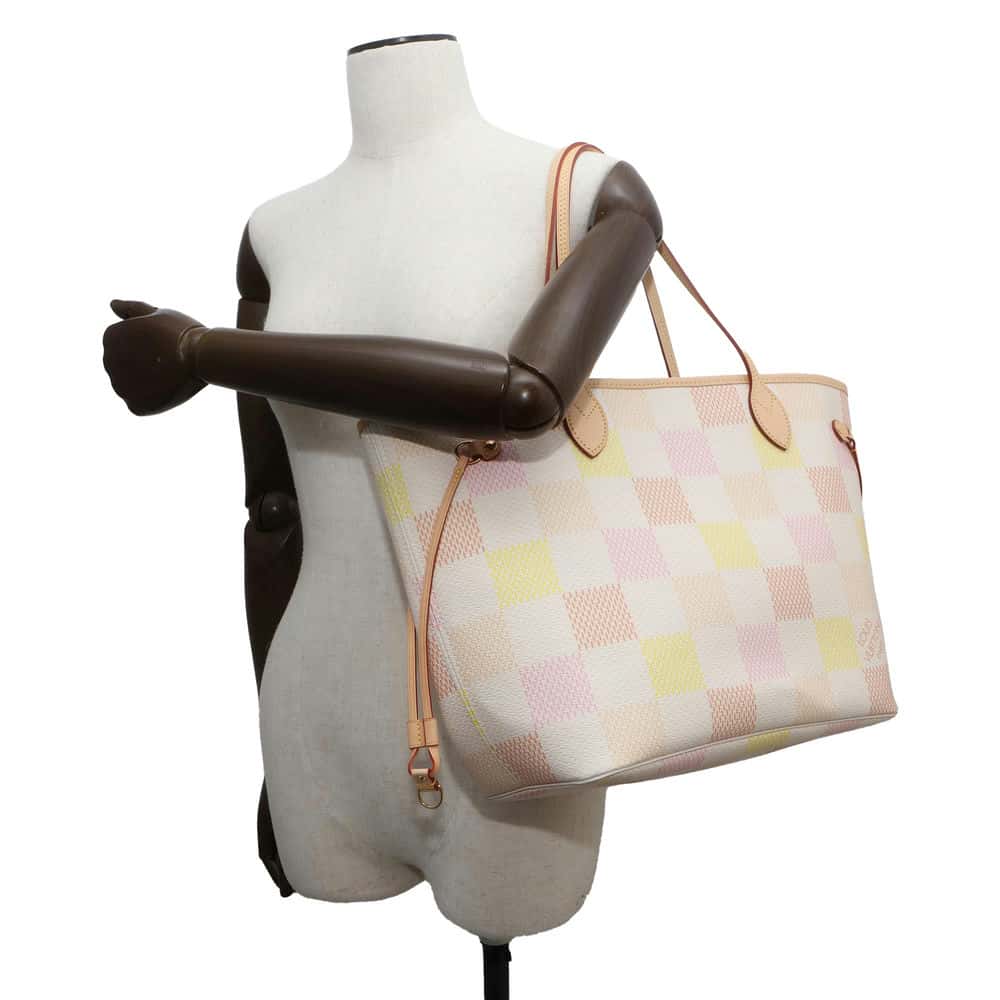 LOUIS VUITTON Neverfull pastel N40668 Damier Licious Size MM