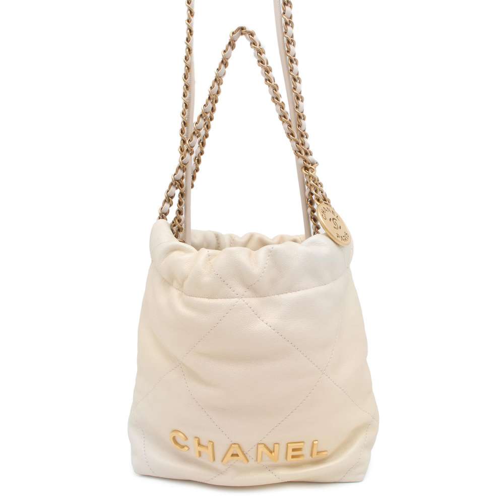 CHANEL CHANEL 22 Handbag Ivory/GradationAS3980 Leather Size Mini
