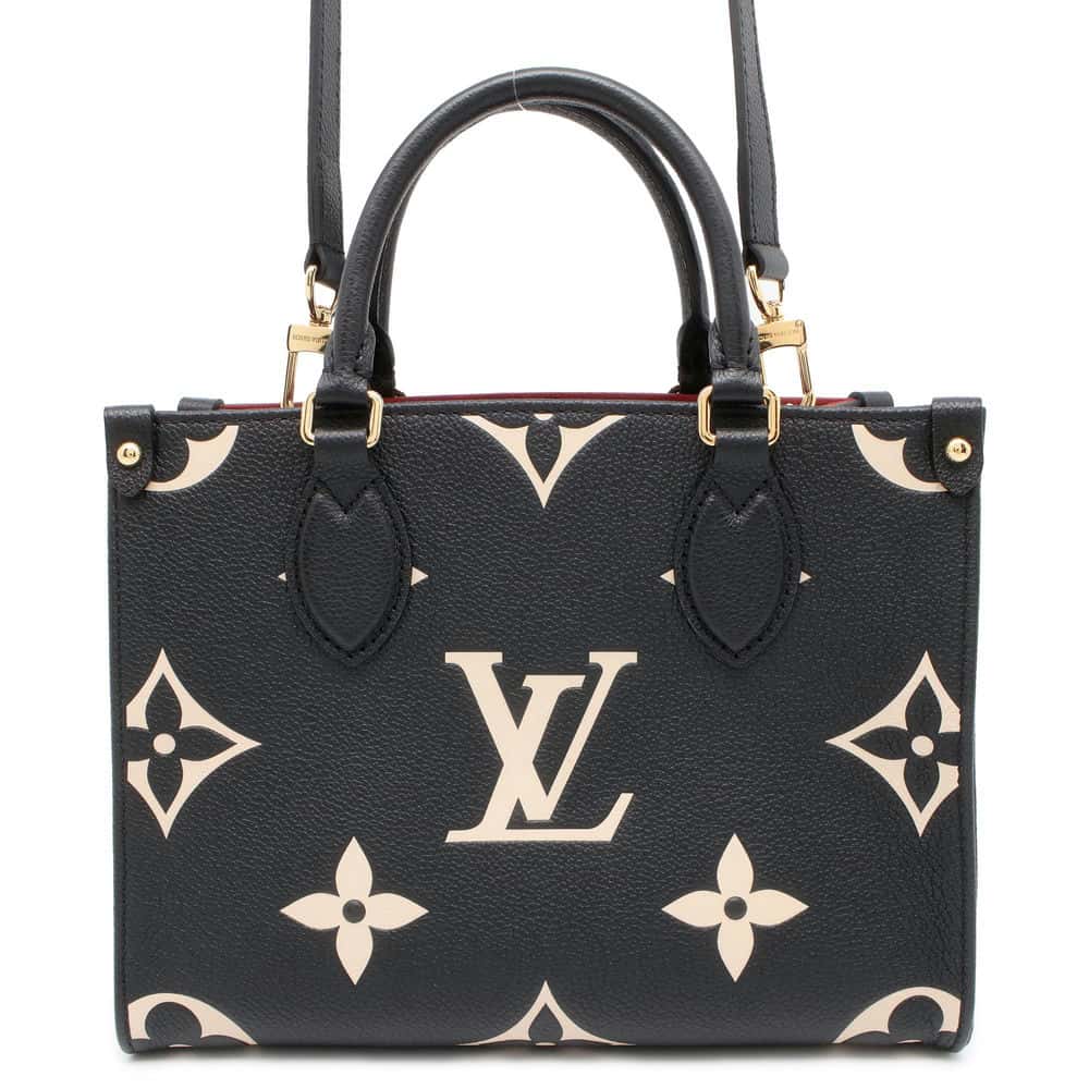 LOUIS VUITTON Onthego Noir/Beige M45659 Monogram Empreinte Leather Size PM