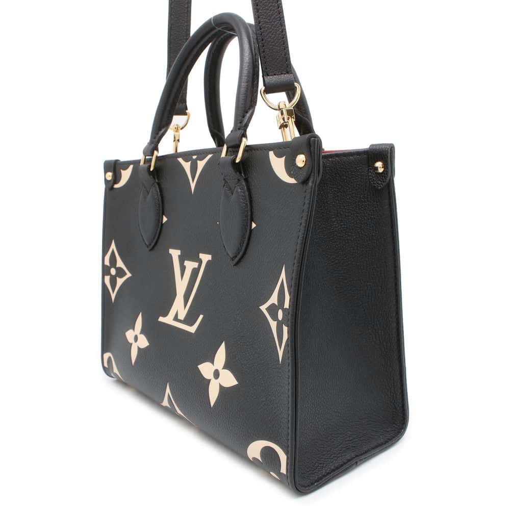 LOUIS VUITTON Onthego Noir/Beige M45659 Monogram Empreinte Leather Size PM