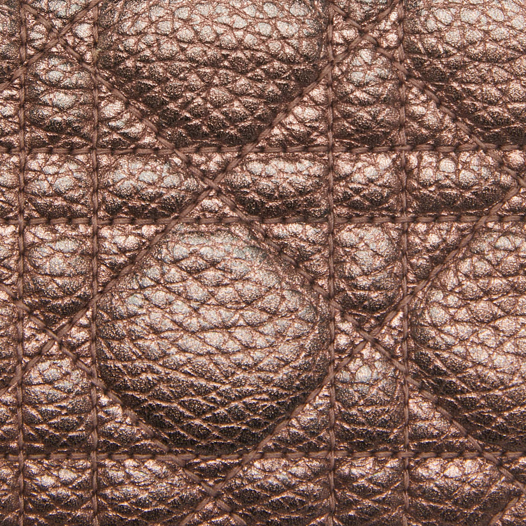 Dior Bronze Cannage Leather Lady Dior Flap Card Case