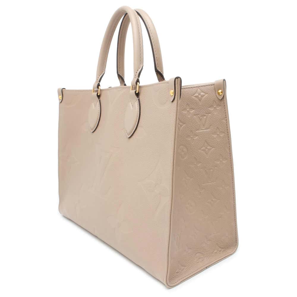 LOUIS VUITTON Onthego Tourterelle M45607 Monogram Empreinte Leather Size MM