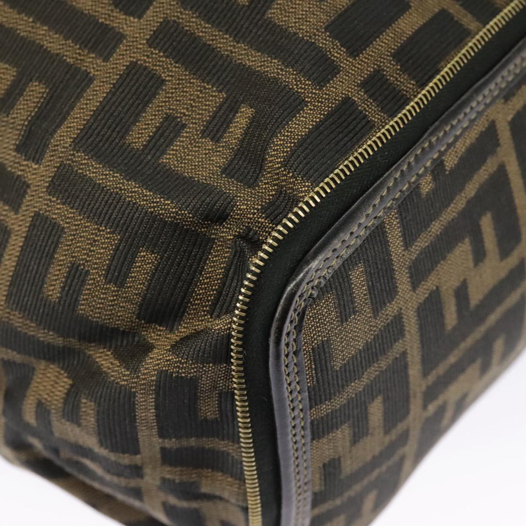 FENDI Zucca Canvas Tote Bag Brown Black gold 98581