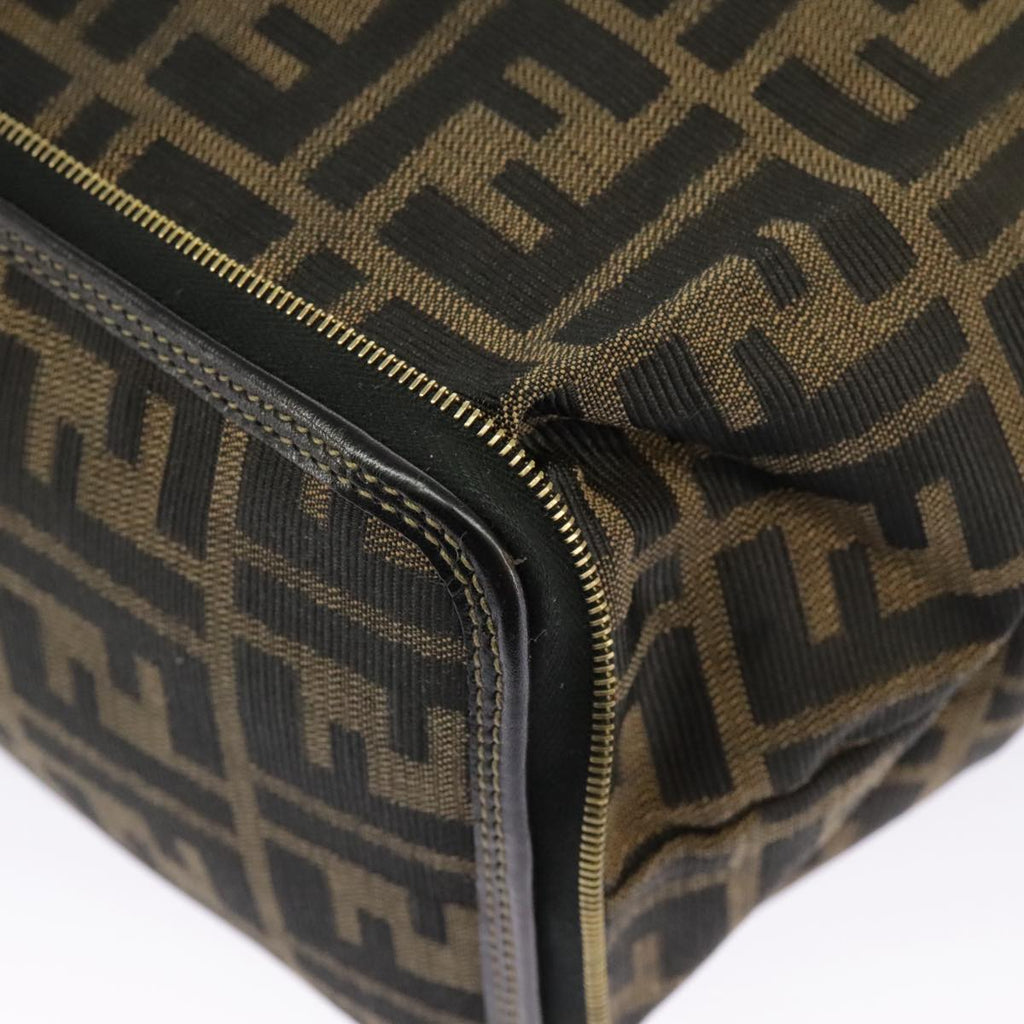 FENDI Zucca Canvas Tote Bag Brown Black gold 98581
