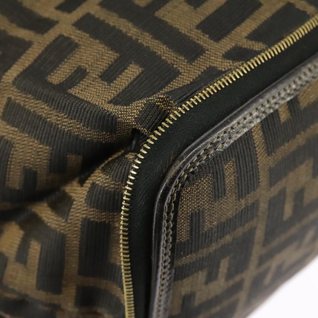 FENDI Zucca Canvas Tote Bag Brown Black gold 98581