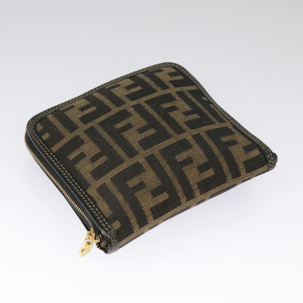 FENDI Zucca Canvas Tote Bag Brown Black gold 98581