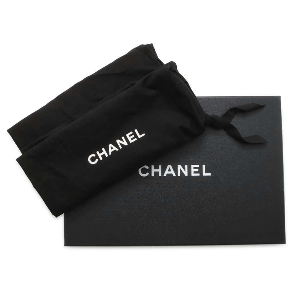 CHANEL CC Logo Pointed Toe Pumps BlackG45292 Patent Leather Size 39C