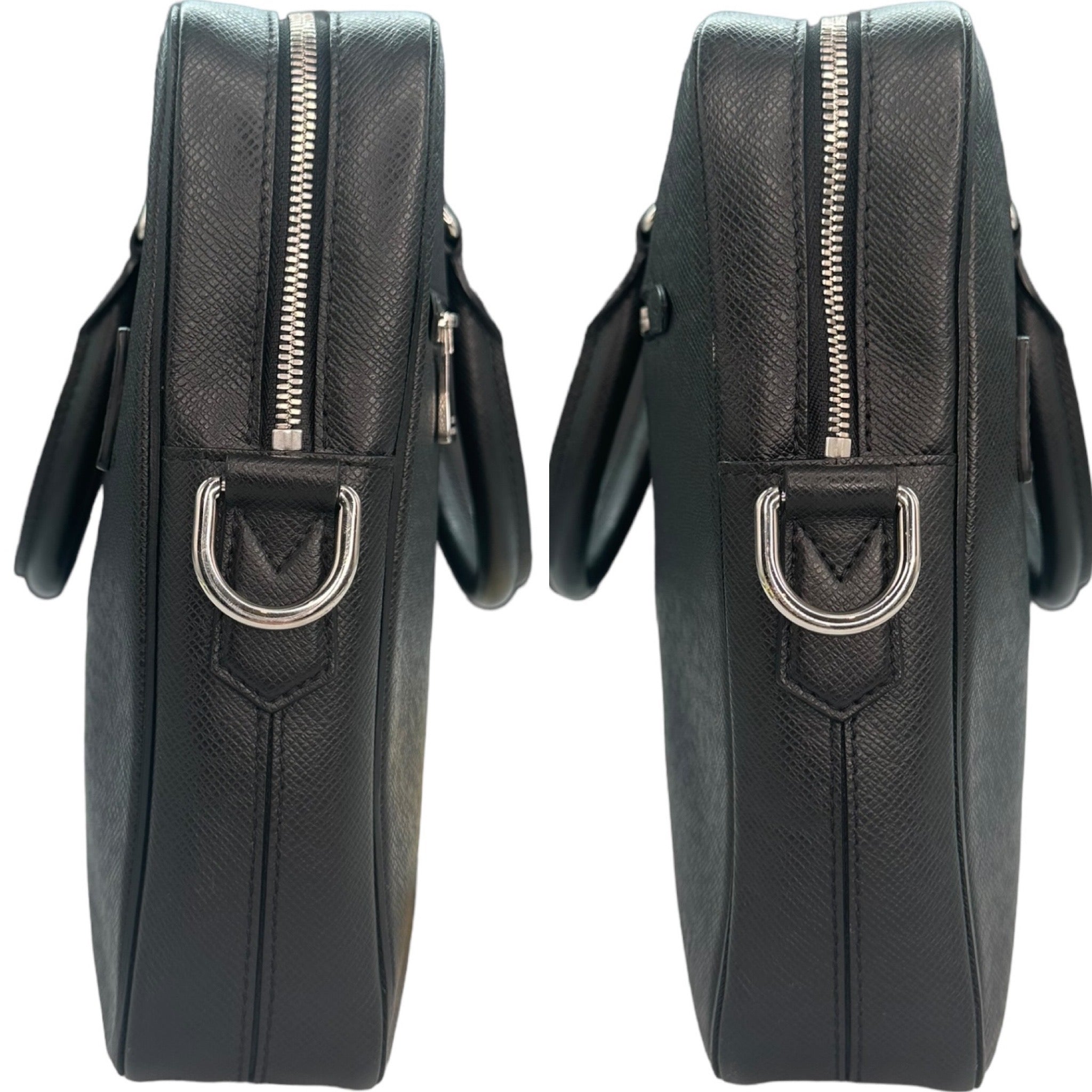 Louis Vuitton Porto Document Business Taiga Black Bag M30643