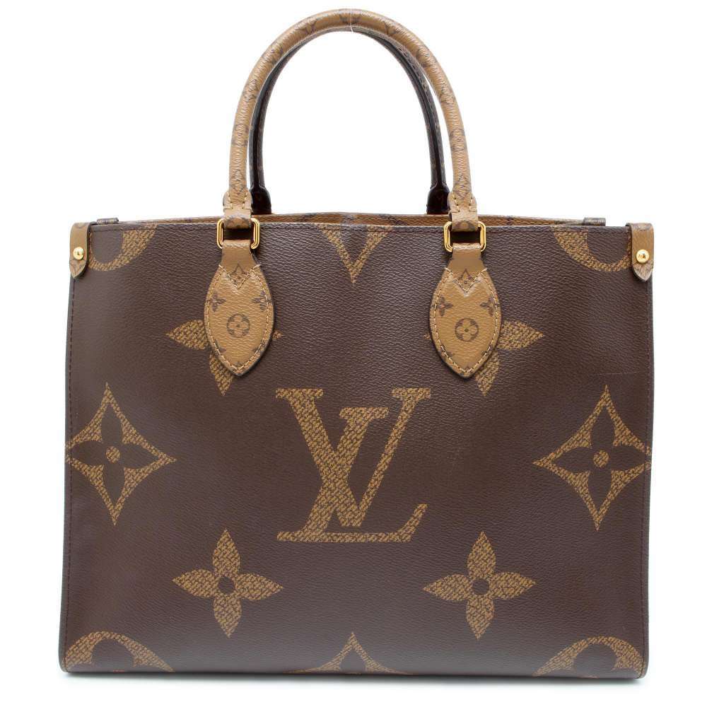 LOUIS VUITTON Onthego Red M45321 Monogram Monogram Reverse Canvas Monogram Giant Size MM