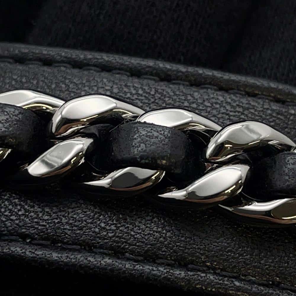 CHANEL CHANEL19 ChainShoulder Card Case BlackAP2409 Lambskin