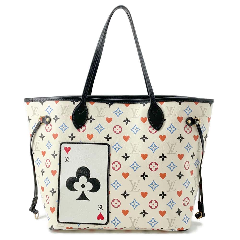 LOUIS VUITTON Neverfull Blanc M57462 Monogram / GameOn Size MM