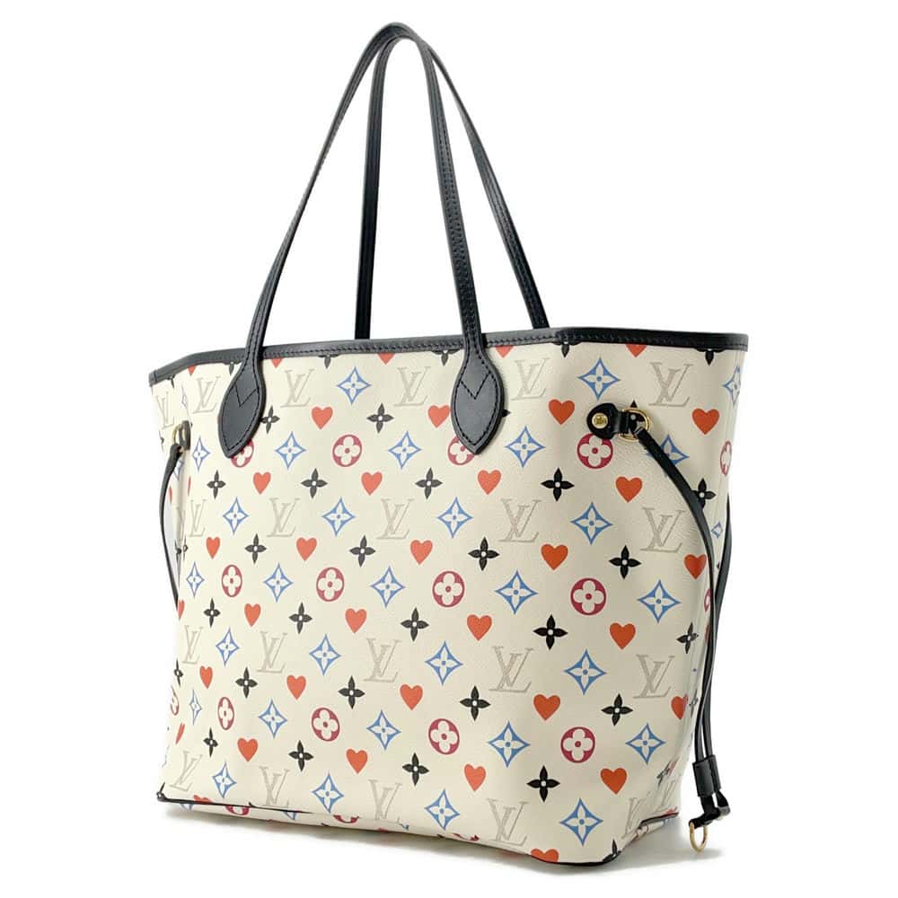 LOUIS VUITTON Neverfull Blanc M57462 Monogram / GameOn Size MM