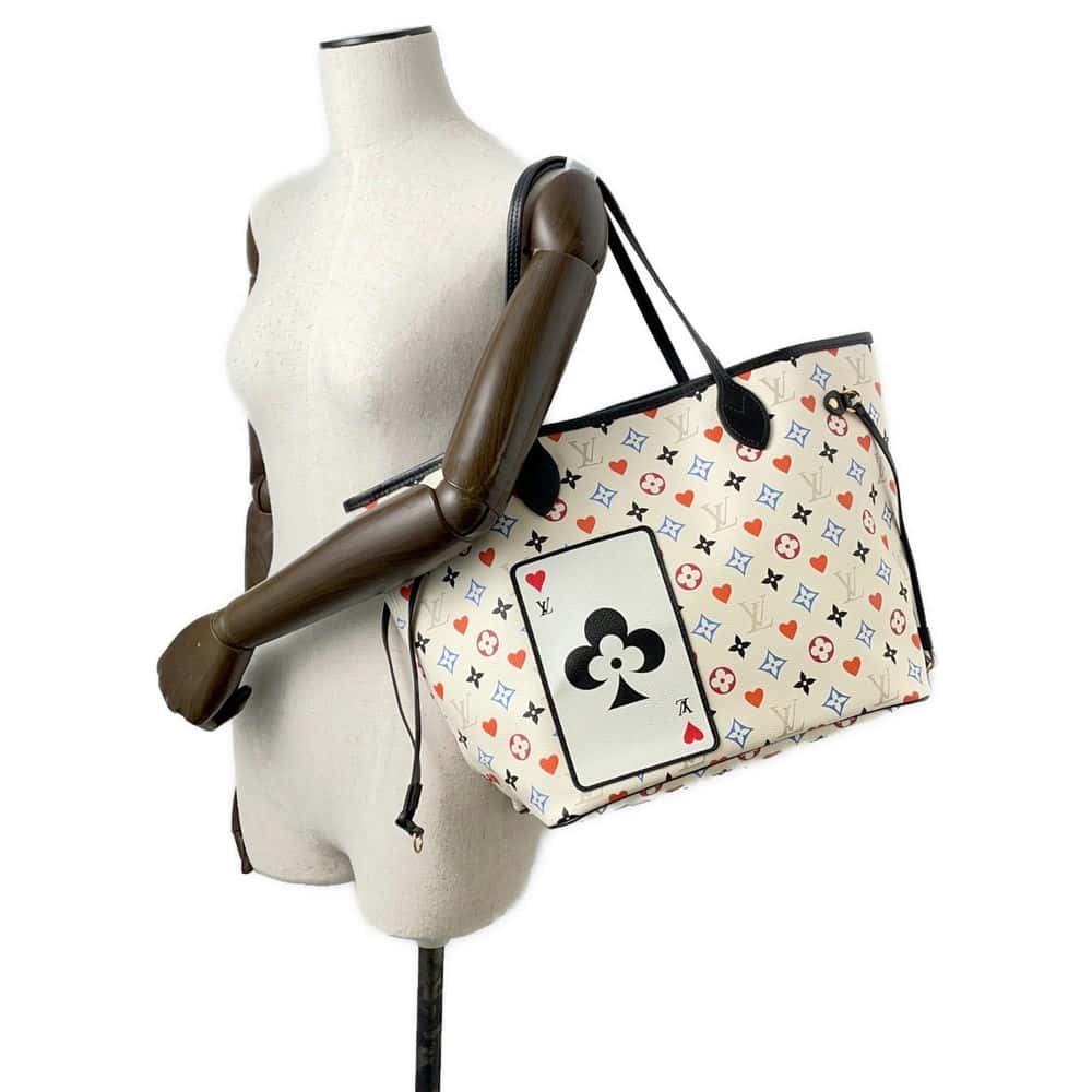 LOUIS VUITTON Neverfull Blanc M57462 Monogram / GameOn Size MM