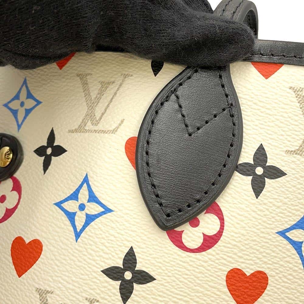 LOUIS VUITTON Neverfull Blanc M57462 Monogram / GameOn Size MM