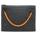 LOUIS VUITTON Pochette・A4 Noir M67461 Monogram / Taurillon Virgil Abloh