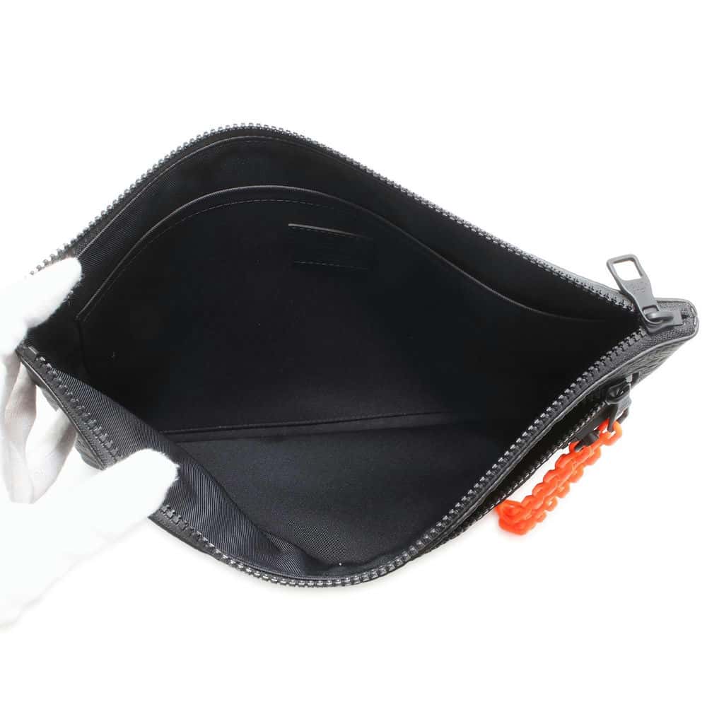 LOUIS VUITTON Pochette・A4 Noir M67461 Monogram / Taurillon Virgil Abloh