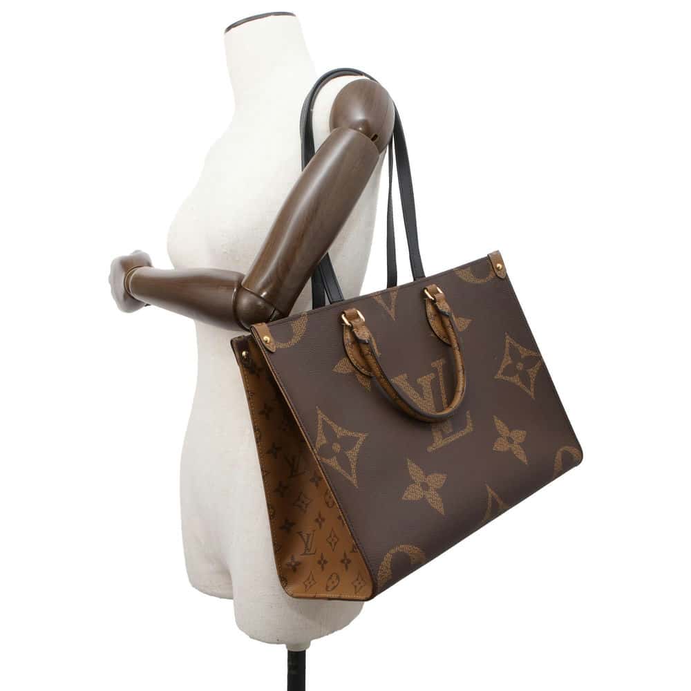 LOUIS VUITTON Onthego Red M45321 Monogram Monogram Reverse Canvas Monogram Giant Size MM